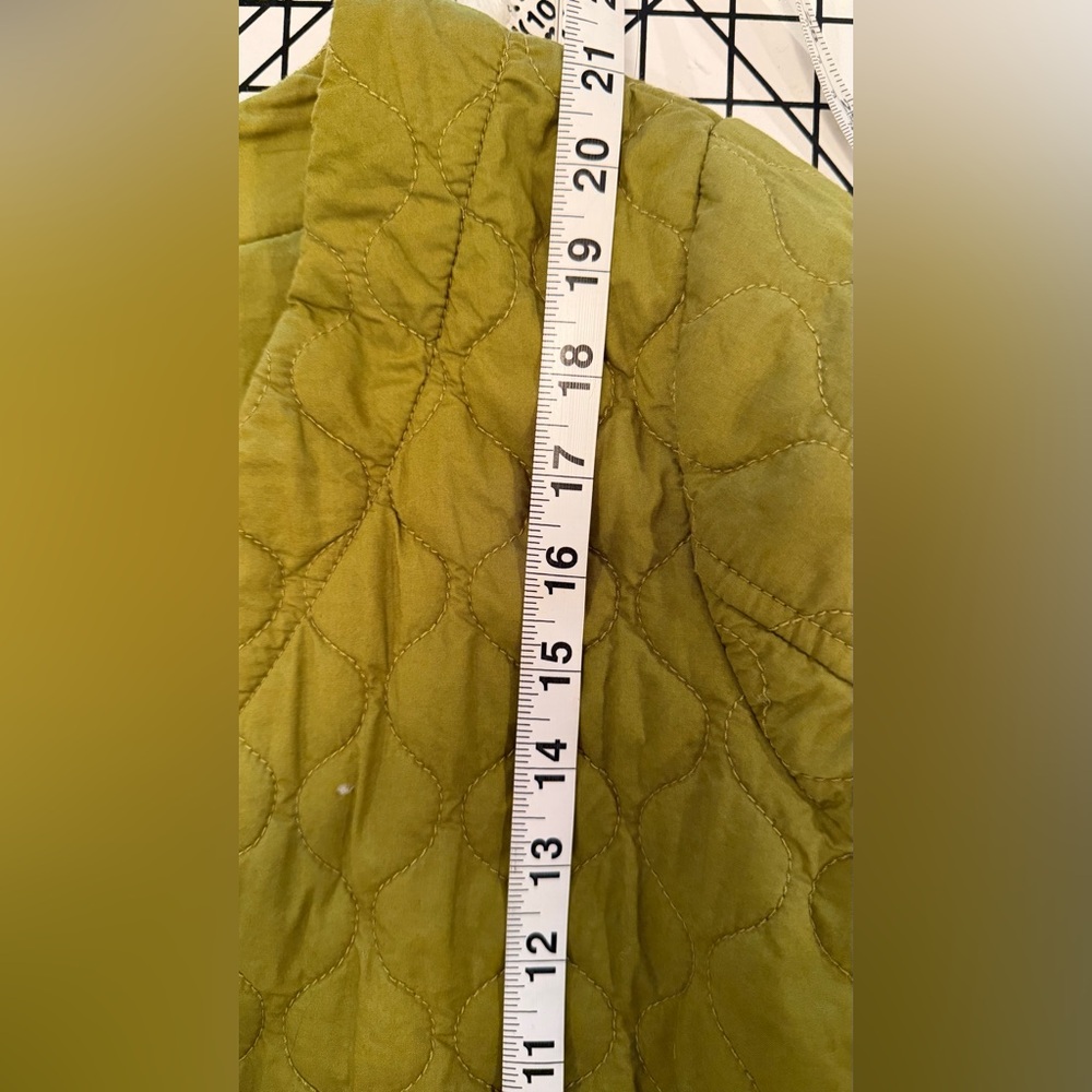 Goodthreads Chartreuse Quilted Jacket Cropped Cot… - image 8